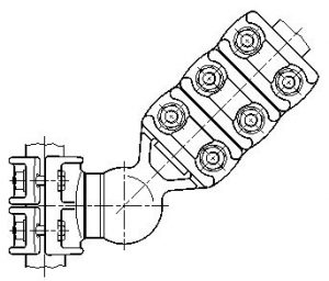 Ligador T e em Ângulo Bimetálico